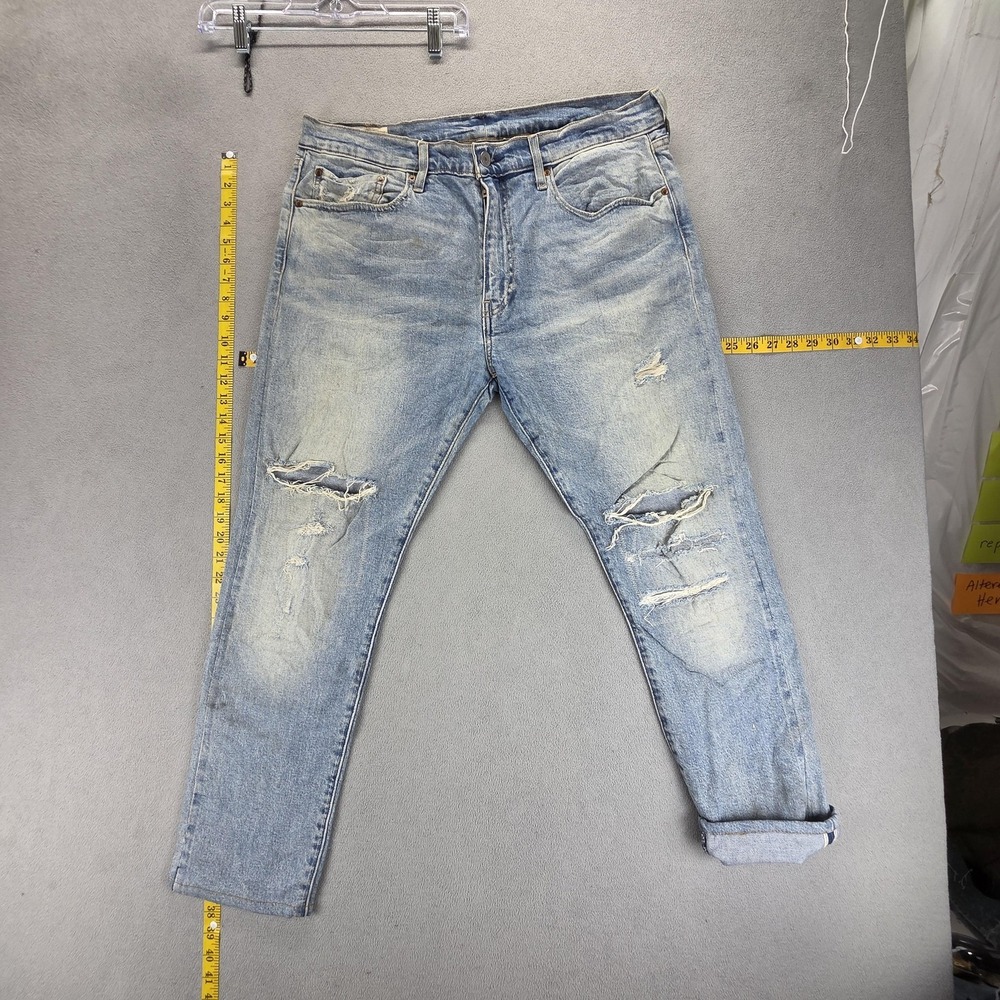 Levis 512 Jeans Mens Blue‎ Selvedge LVC Thrashed Honeycomb Fits 36x28